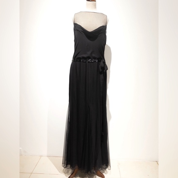 Vera Wang Silk Black Dress Size 10 NWT - Picture 1 of 7